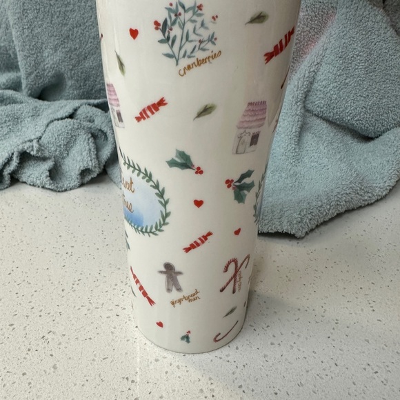 Ciroa Have a Sweet Christmas Porcelain 12 oz Travel Tumbler w/lid NWOT - Picture 4 of 8